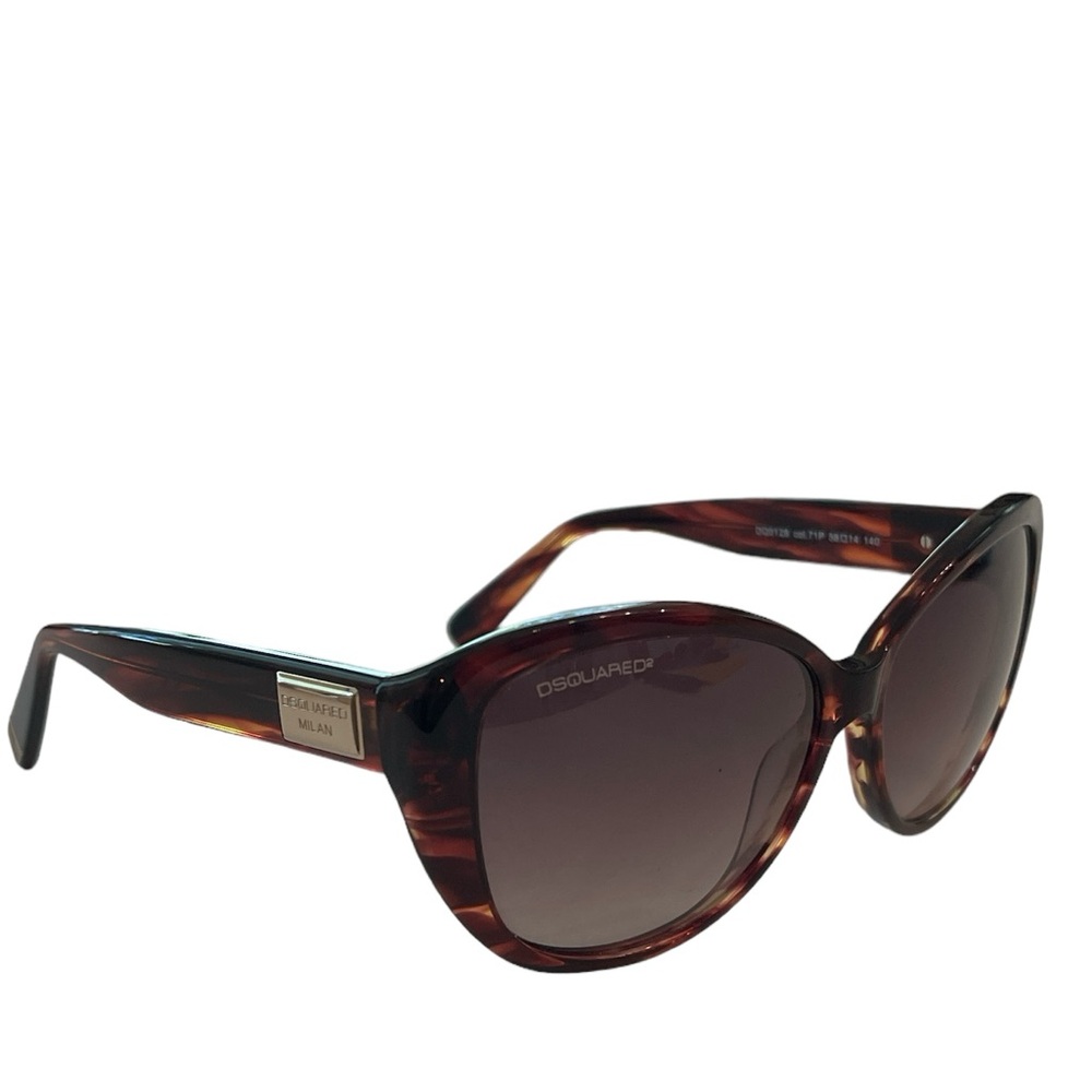 DSQUARED2 Havana Cat Eye Tortoise Shell Sunglasses NWT - Picture 7 of 17